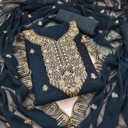 KALINI Embroidered Unstitched Dress Material-picture-33