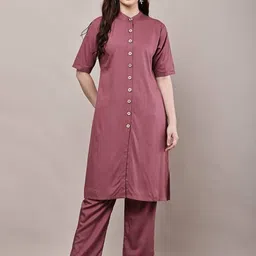 DREAM X FASHION Women Regular Pure Cotton Kurta with Trousers-picture-22