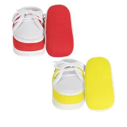 NESKA MODA 0 To 6 Months Set of 2 Pair Newborn Soft Skin-Friendly Cotton Lace Baby Booties image 3