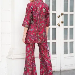 GOLDSTROMS Printed Mandarin Collar Tunic With Palazzos image 3