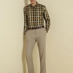 Allen Solly Men Spread Collar Checked Cotton Formal Shirt image 3