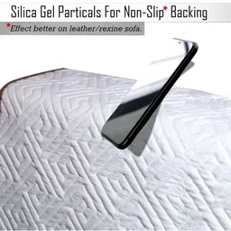 HOMETHREADS Brown Embroidered Sofa Cover image 4