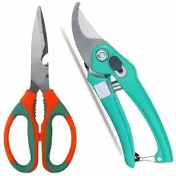 live with alive Gardening Tools Set with Scissor and Garden Scissors Pruning Bypass Secateurs Flower Cutter Branch Trimmer Carbon Steel Blade with Lock (Tools Set 1+1) Garden Tool Kit-picture-17