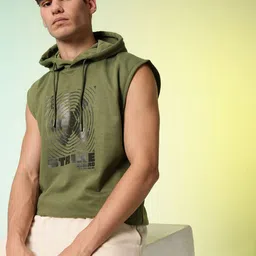 HRX by Hrithik Roshan Brand Logo Printed Hooded Relaxed Fit Sweatshirt-picture-13