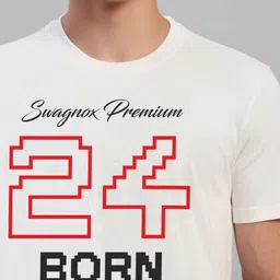 SWAGNOX Men Printed Applique T-shirt image 4