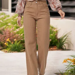 HIGH BUY Women Straight Fit High-Rise Jeans-image-92