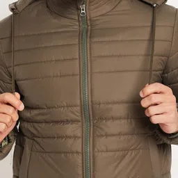 vero amore Men Solid Bomber Jacket image 5