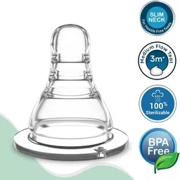 wagwanfly Anti-Colic Easy Flo Silicone Teats Nipples Narrow Neck Feeding Bottle Nipples Medium Flow Nipple image 4