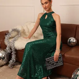 KALINI Women Embellished A-Line Maxi Dress-image-30