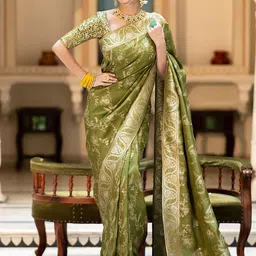 AMRUTKALA SAREES Woven Design Banarasi Saree image 3