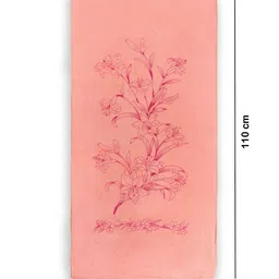 Myntra Elegant Homes Peach-Coloured & Brown 2 Printed Cotton 300 GSM Bath Towel image 5