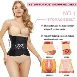 justifit 3 in 1 Postpartum Support Recovery Belly Wrap & Abdomen Support Slimming Belt Abdominal Belt image 3