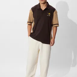 The Souled Store Men Typography Printed Polo Collar T-shirt image 3