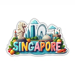 GIFTODAY Unisex Singapore Printed Fridge Magnets-picture-11