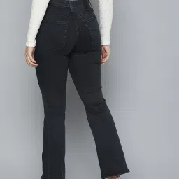 levi's Women's 725 Grey Flared Fit High Rise Jeans image 3