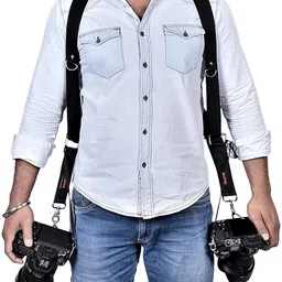 MILLETS Polyester Dual Camera Strap/Harness for SLR/DSLR and mirrorless Cameras Strap image 3