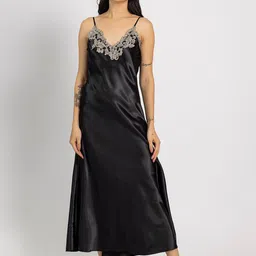 Chelvet Women Embroidered Maxi Nightdress-picture-20