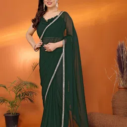 ROOP SUNDARI SAREES Mirror Work Pure Georgette Designer Saree-picture-42
