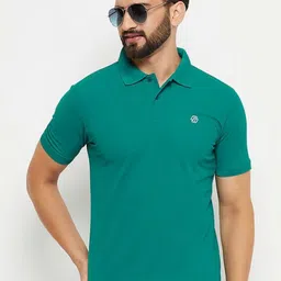 RENUOVO Men Solid Polo Collar Cotton Slim Fit T-shirt-picture-17