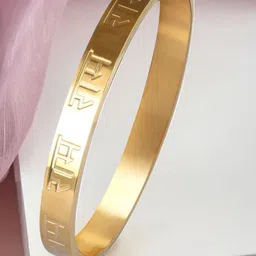 The Roadster Men Gold-Plated Stainless Steel Anti-Tarnish Shri Ram Kada Bracelet-picture-38