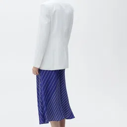 MANGO Striped Belted A-Line Midi Skirt image 3