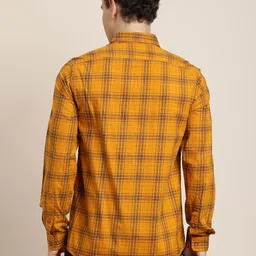 turtle Men Slim Fit Checkered Spread Collar Casual Shirt image 2