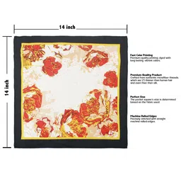 House of Pataudi Printed Silk Pocket Squares image 3