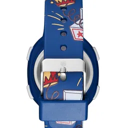 Otage Unisex Kids Printed Dial & Textured Straps Digital Watch 2207LK Square-DarkBlue image 3