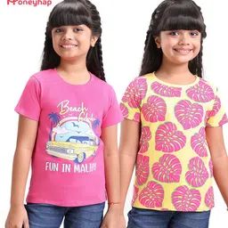 Honeyhap Girls 2 Printed Hooded Applique T-shirt-picture-24