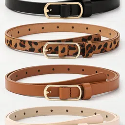 Shining Diva Fashion Women Pack Of 4 Leather Belt-picture-40