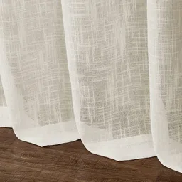 kraftiq homes 214 cm (7 ft) Door Blends Transparent Curtain (Pack Of 2) image 2