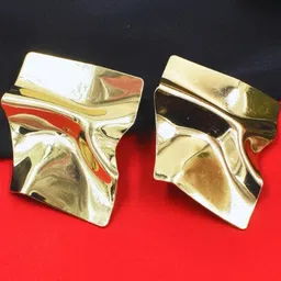 j & c fashion arena J & C Fashion Are Stainless Steel Gold-Plated Earrings image 1