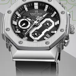 Naviforce Men Dial & Straps Analogue Multi Function Watch NF8035G SWB image 3