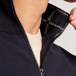 Ted Baker Men Self Design Mock Collar Sweatshirt image 2