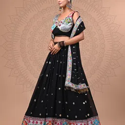 Futra Gabha Embroidered Sequinned Ready to Wear Lehenga & Blouse With Dupatta image 3