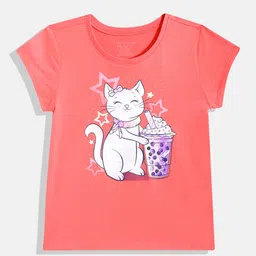 THE CHILDREN'S PLACE Girls Cat Printed T-shirt-picture-20