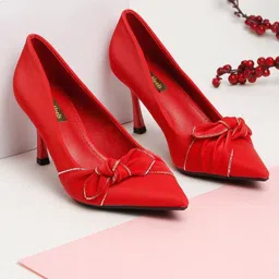 Flat n Heels Stiletto Pumps with Bows-picture-11