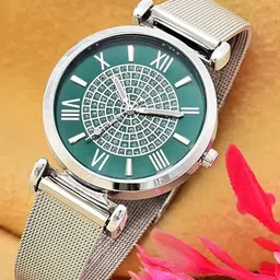 LOUIS DEVIN Women Embellished Dial & Bracelet Style Straps Analogue Watch LD-L189-GRN-CH-image-29