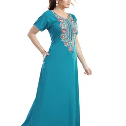 NIGHT QUEEN Embroidered Maxi Nightdress image 5