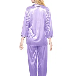 TIGYWIGY Three-Quarter Sleeves Satin Shirt With Pyjama image 2