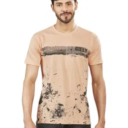 BE POSITIVE Men Abstract Printed Round Neck Cotton T-shirt-picture-17