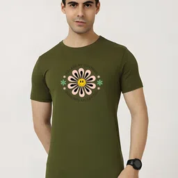 KaamBhari Graphic Printed Round Neck Pure Cotton T-shirt-image-93