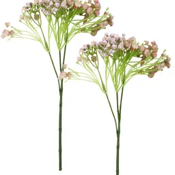 TAYHAA Pink & Green 2 Pieces Gypsophilia Babys Breath Artificial Flower image 5