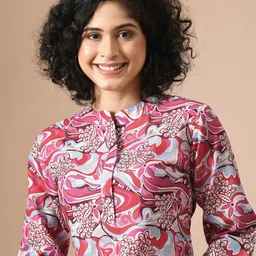 Sangria Printed Top With Trousers Co-Ords image 2