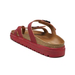 UNDERROUTE Women Printed Open Toe Flats image 3