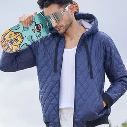 Campus Sutra Men Lightweight Biker Jacket with Patchwork-picture-31