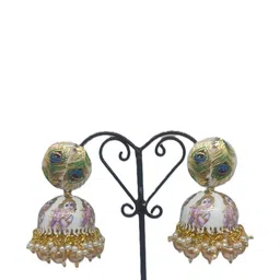 SZN Handcrafted Metal Artificial Beads Earrings image 1