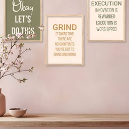 Kotart Brown & Green Typography Wooden Wall Arts-picture-43