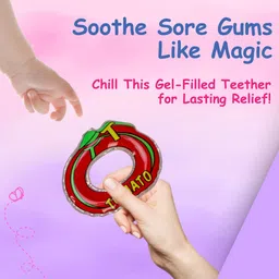 Adore Kids 2Pc Red & Green Tomato Shape Crave Water Filled Teethers image 4