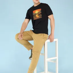 BRAWNY BATTLER Men Printed Cotton T-shirt image 5